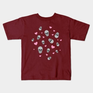 Skulls and hearts Kids T-Shirt